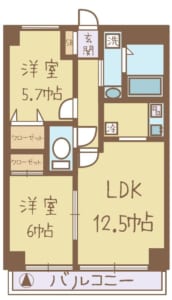 レジデンスミヤビ202号室間取り図