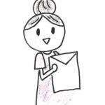 女性のためのあつまる不動産公式キャラクターまーるちゃんと手紙