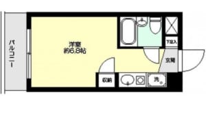リエス中野上高田203号室 中野区上高田2丁目 間取図