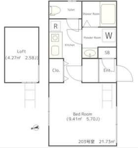 ミリーナ高円寺203間取り