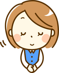 女性の挨拶
