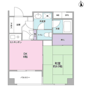 明和ハイム中野 402間取り図