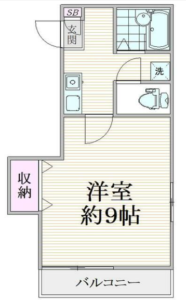 メイショウハイツ302賃貸物件間取り図