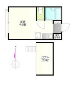 メゾンＡＲＡＩⅡ 203賃貸物件間取り図