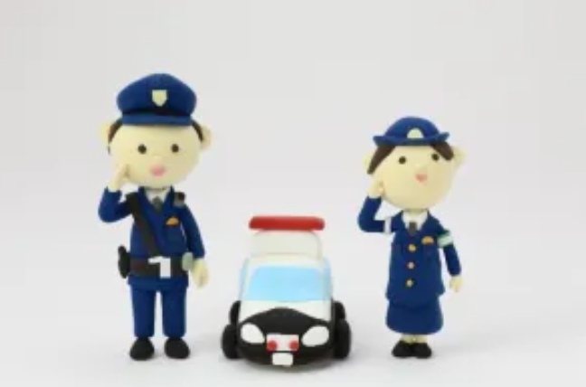 警察官　パトカー　防犯　安全パトロール
