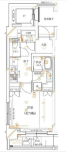 ガリシア高円寺 201 賃貸物件間取り図