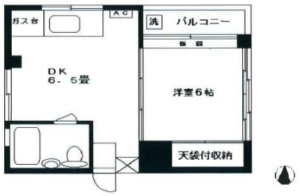 高円寺の賃貸物件　2人入居可　メゾン高円寺　間取り