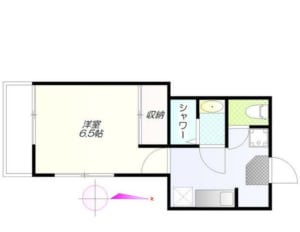 女性専門賃貸ヨコミゾ106間取り