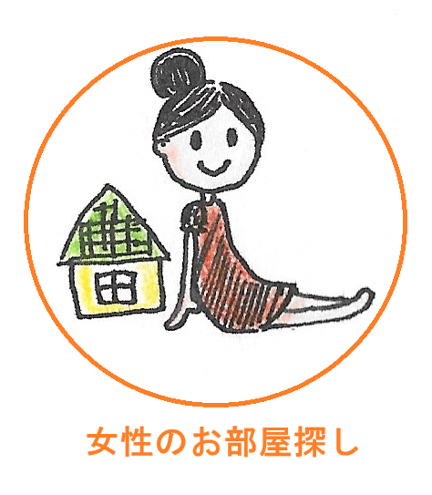 女性のお部屋探し　あつまる不動産キャラクターまーるちゃん