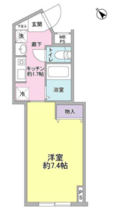 グランバリュー阿佐ヶ谷203賃貸物件間取り図